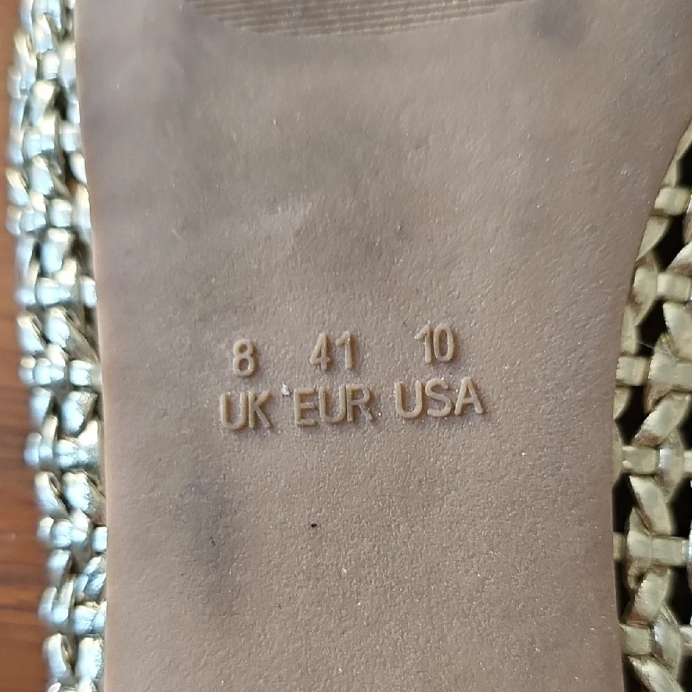Primark Metallic Woven Flats - Picture 5 of 8
